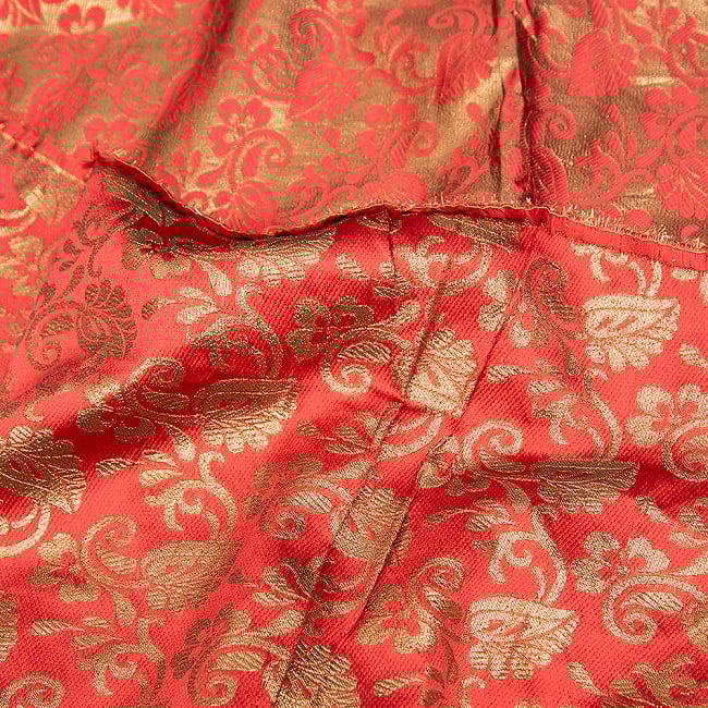 【3個セット】〔1m単位切り売り〕インドの伝統模様布 〔幅約120cm〕 5 - 裏地の様子です。