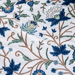 【3個セット】〔1m単位切り売り〕カシミールの職人手作り　アーリ刺繍生地　ウール刺繍糸による贅沢な刺繍〔約132cm〕 - サブ5