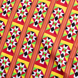 【3個セット】〔1m単位切り売り〕民族系ファブリック　生地　幾何学模様　アフリカンファブリック　フォークロア　民俗的　トライバル〔約162.5cm〕 - サブ5