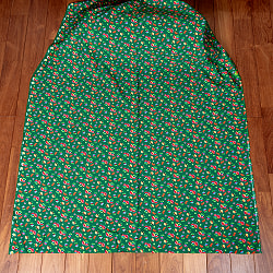 【5個セット】〔1m単位切り売り〕アジアのレトロ小花柄ファブリック　ヴィンテージ風　昭和レトロ〔約130cm〕 - グリーン - サブ3