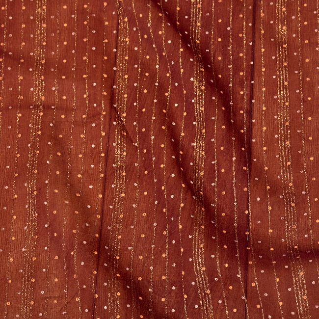 【5個セット】〔1m切単位り売り〕インドのメッシュ シースルー生地布〔約103cm〕カラフル系 5 - 生地の拡大写真です