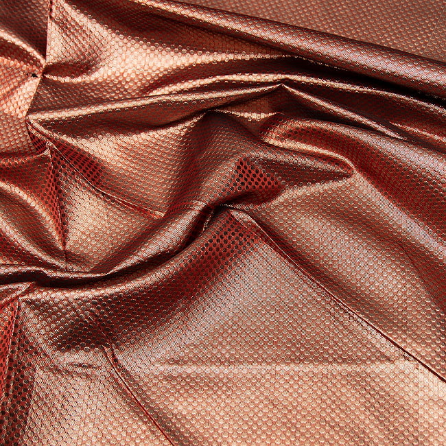 【5個セット】〔1m切単位り売り〕インドの伝統模様布 〔幅約110cm〕 4 - つややかな生地です。