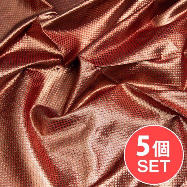 【5個セット】〔1m切単位り売り〕インドの伝統模様布 〔幅約110cm〕の写真セット,切り売り　テーブルクロス　おしゃれ,アジア布 量り売り,手芸,裁縫,生地,アジアン,ファブリック,キラキラ布,豪華な布