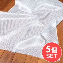 【5個セット】〔1m切単位り売り〕インドの伝統模様布　光沢感のあるブロケード生地〔幅約106cm〕の商品写真