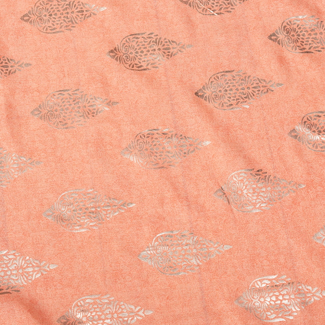 【5個セット】〔1m切単位り売り〕インドの伝統模様布〔約104cm〕 5 - 生地の拡大写真です