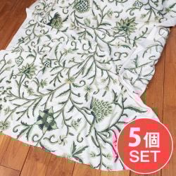 【5個セット】〔1m切単位り売り〕カシミールの職人手作り　アーリ刺繍生地　ウール刺繍糸による贅沢な刺繍〔約127cm〕の商品写真