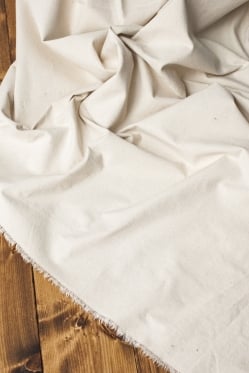 【5個セット】〔1m単位切り売り〕コットンのナチュラルファブリック(キャンバス地) 　オフホワイト〔幅113cm〕 - サブ2