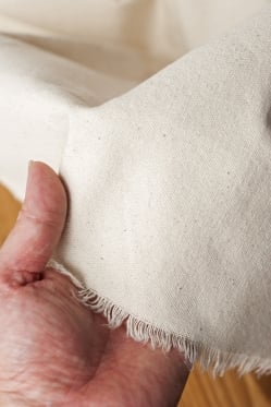 【5個セット】〔1m単位切り売り〕コットンのナチュラルファブリック(キャンバス地) 　オフホワイト〔幅113cm〕 - サブ4