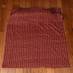 【5個セット】〔1m切単位り売り〕伝統息づく南インドから　昔ながらの更紗模様布〔約105cm〕レンガ系 - サブ3