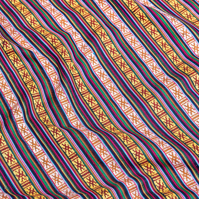 【3個セット】〔50cm切り売り〕ネパール伝統のコットン織り生地　薄手〔幅約150cm〕 4 - 拡大写真です