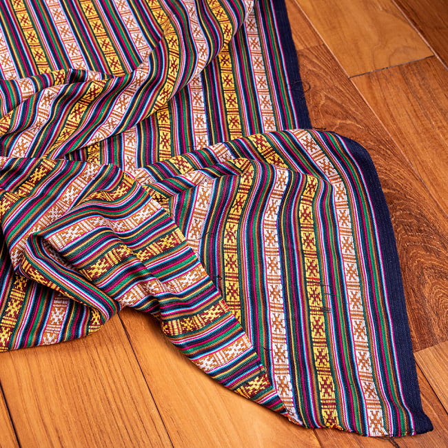 【3個セット】〔50cm切り売り〕ネパール伝統のコットン織り生地　薄手〔幅約150cm〕 6 - 縁の部分の拡大写真です