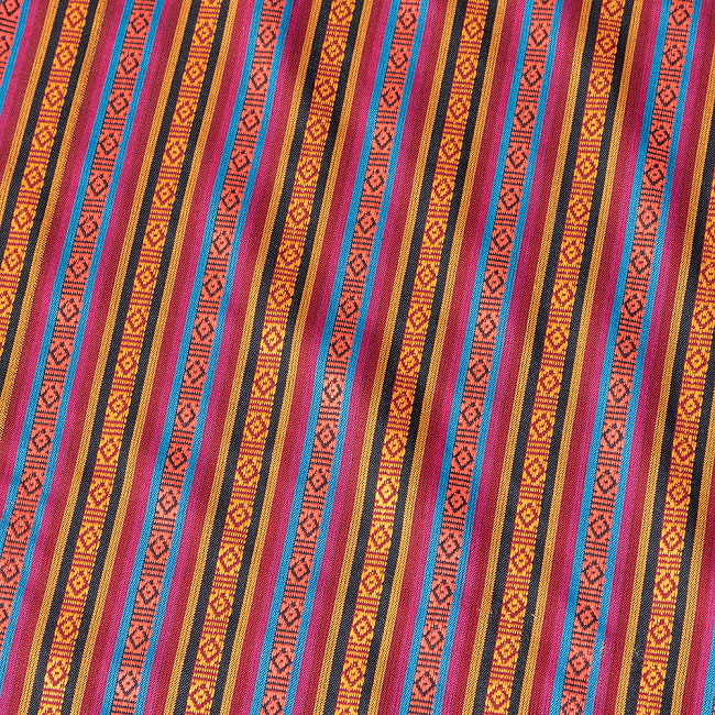 【3個セット】〔50cm切り売り〕ネパール伝統のコットン織り生地　薄手〔幅約148cm〕 4 - 拡大写真です