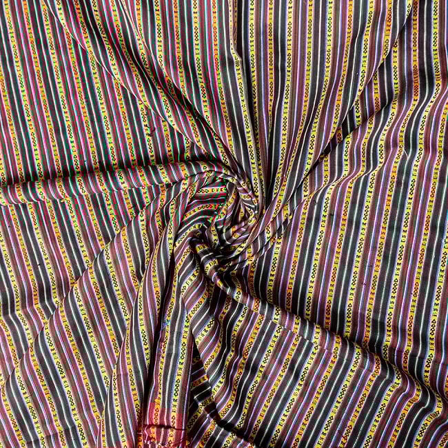 【3個セット】〔50cm切り売り〕ネパール伝統のコットン織り生地　薄手〔幅約152cm〕 6 - よい雰囲気です