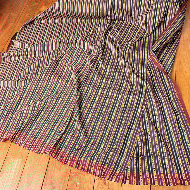 【3個セット】〔50cm切り売り〕ネパール伝統のコットン織り生地　薄手〔幅約152cm〕 7 - ネパールからやってきました