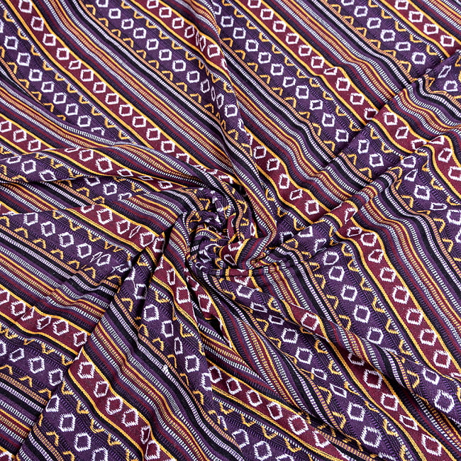 【3個セット】〔50cm切り売り〕ネパール伝統のコットン織り生地 厚手〔幅約149cm〕 5 - 厚みも十分あるしっかりとした生地です