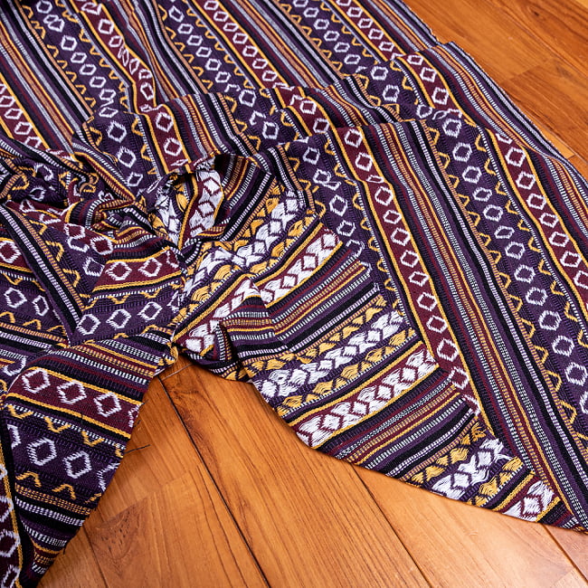 【3個セット】〔50cm切り売り〕ネパール伝統のコットン織り生地 厚手〔幅約149cm〕 6 - 縁の部分の拡大写真です