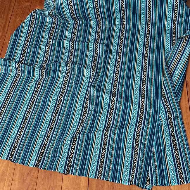 【3個セット】〔50cm切り売り〕ネパール伝統のコットン織り生地 厚手〔幅約123cm〕 7 - ネパールからやってきました