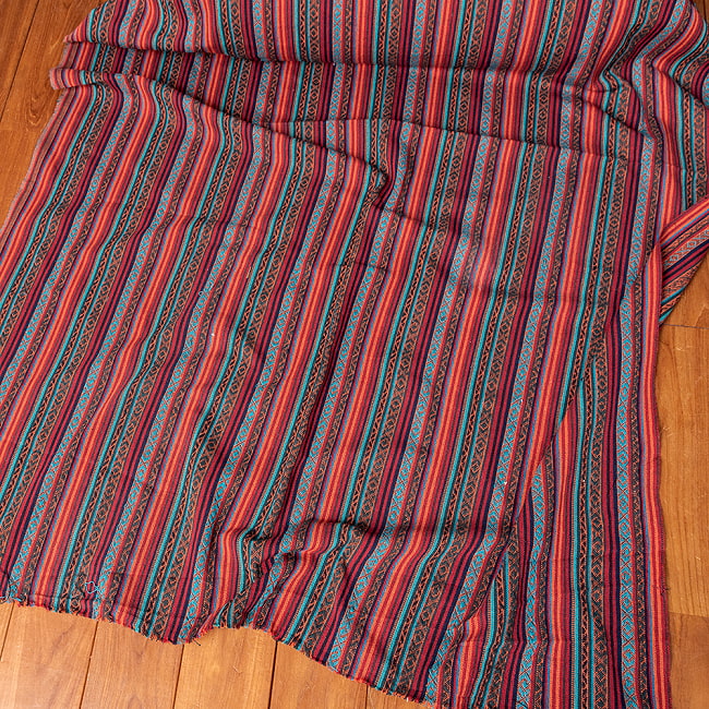 【3個セット】〔50cm切り売り〕ネパール伝統のコットン織り生地 厚手〔幅約119cm〕 7 - ネパールからやってきました