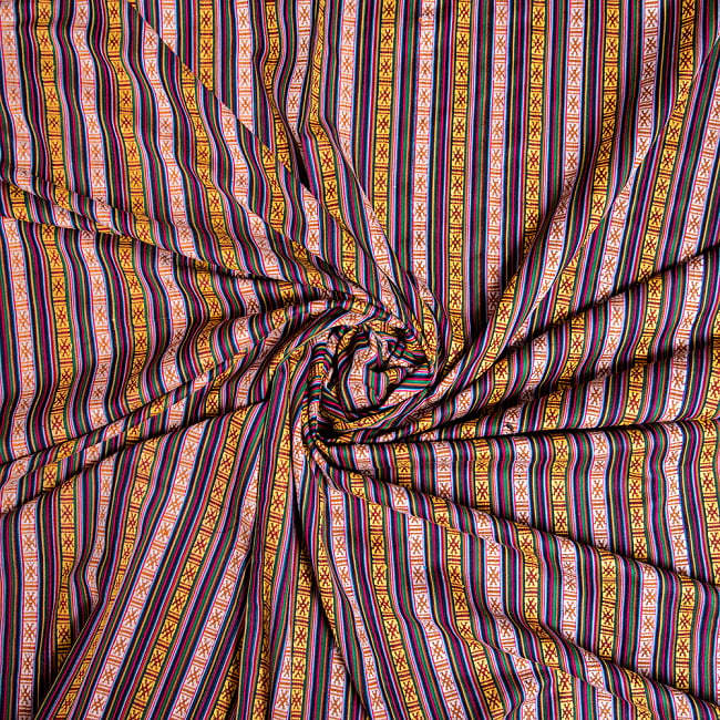 【5個セット】〔50cm切り売り〕ネパール伝統のコットン織り生地　薄手〔幅約150cm〕 5 - 厚みも十分あるしっかりとした生地です