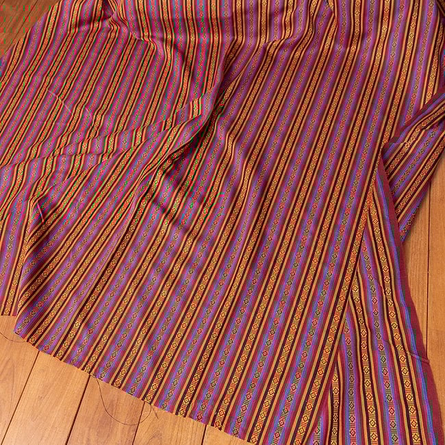 【5個セット】〔50cm切り売り〕ネパール伝統のコットン織り生地　薄手〔幅約148cm〕 7 - ネパールからやってきました