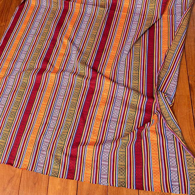 【5個セット】〔50cm切り売り〕ネパール伝統のコットン織り生地　薄手〔幅約107cm〕 7 - ネパールからやってきました