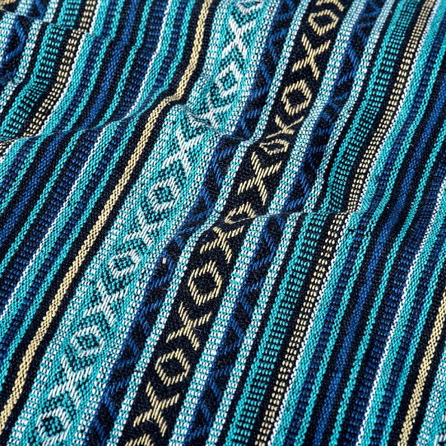 【5個セット】〔50cm切り売り〕ネパール伝統のコットン織り生地　厚手〔幅約123cm〕 5 - さらに拡大写真です