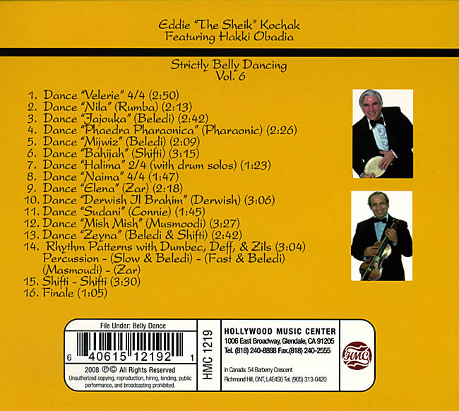 Strictly Belly Dancing Vol.6 - Eddie The Sheik Kochak[CD] 2 - 