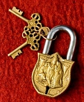 アンティック風クリシュナ南京錠の商品写真