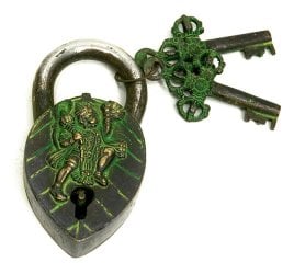 アンティック風ハヌマン南京錠の商品写真