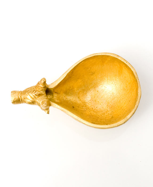 牛のオイルランプ 4 - 上から撮影しました。