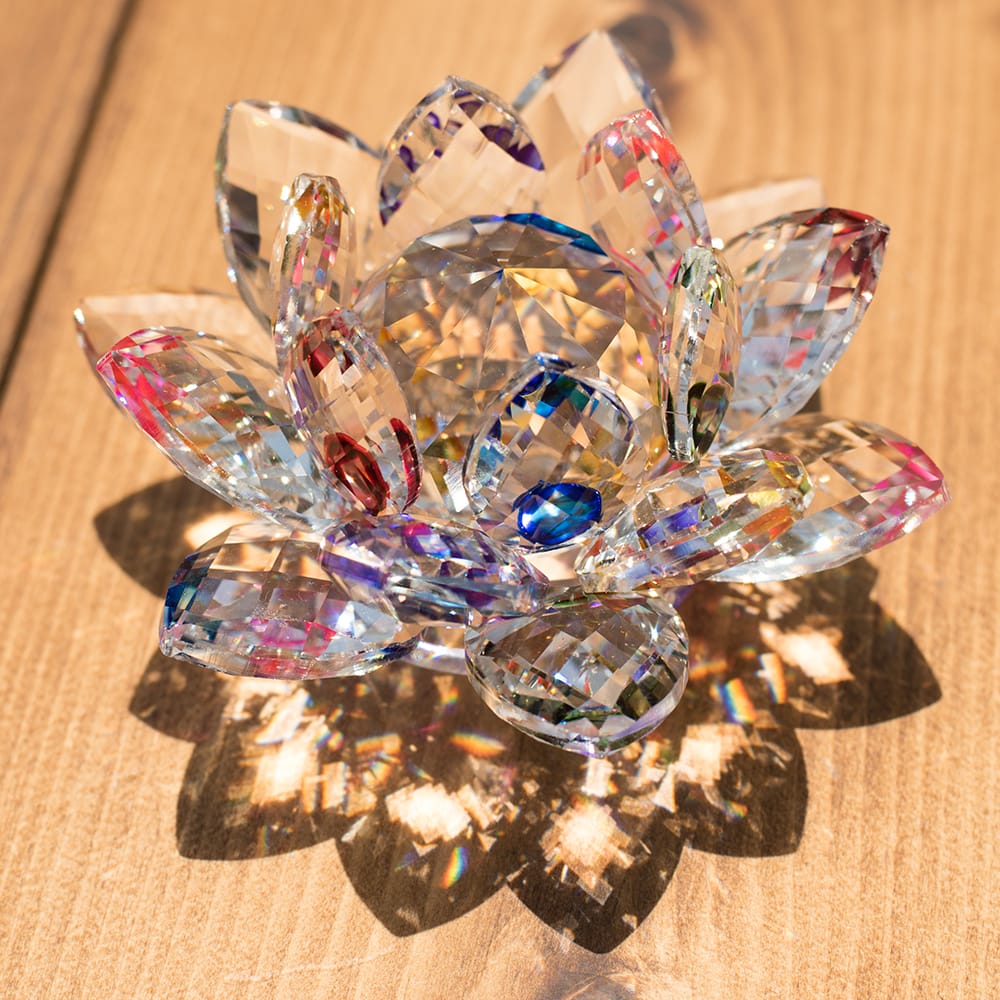 クリスタルのロータス 約9cm の通販 - TIRAKITA.COM