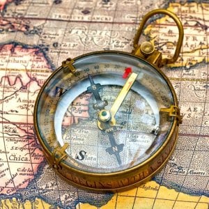 大英帝国時代風 アンティークコンパス(大)(MTR-DCR-430)