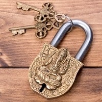 アンティック風南京錠 - ガネーシャ