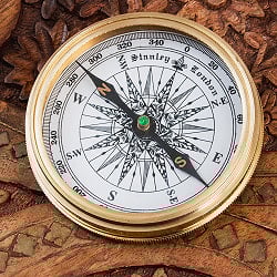 【直径約7.6cm】大英帝国時代風 アンティークコンパス[蓋付き]  - STEAM ENGINE - サブ2