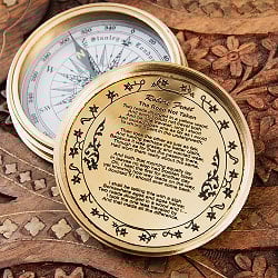 【直径約7.6cm】大英帝国時代風 アンティークコンパス[蓋付き]  - STEAM ENGINE - サブ5