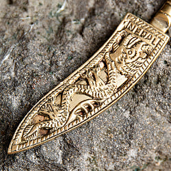 ネパールの ククリナイフ型 ペーパーナイフ レターオープナー 約：10.5cm - サブ2