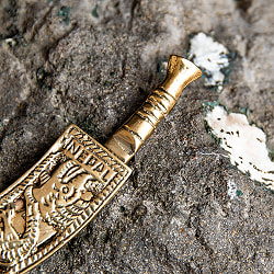 ネパールの ククリナイフ型 ペーパーナイフ レターオープナー 約：10.5cm - サブ3