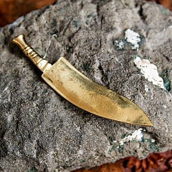 ネパールの ククリナイフ型 ペーパーナイフ レターオープナー 約：10.5cm - サブ4