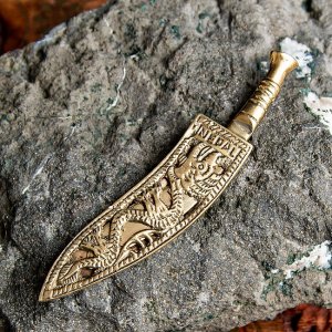 ネパールの ククリナイフ型 ペーパーナイフ レターオープナー 約:10.5cm