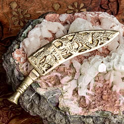 ネパールの ククリナイフ型 ペーパーナイフ レターオープナー 約：12cm - サブ2