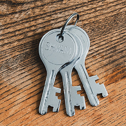 インドの南京錠 ラウンドタイプ SHYAM GYPSY 8.5cm x 8.5cm程度 - サブ4