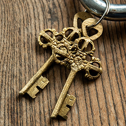 アンティック風南京錠 ガネーシャ＆ラクシュミ - サブ4