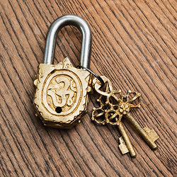 アンティーク調 ミニ南京錠 ガネーシャ - サブ5