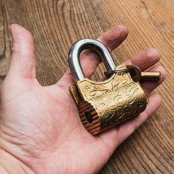 アンティーク調 インドのからくり南京錠 - サブ5