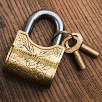 アンティーク調 インドのからくり南京錠