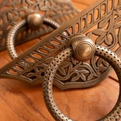 【一点もの】ブラス アジアンアンティック風ドアハンドルの画像