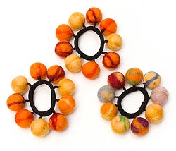 フェルトヘアーバンド まるまる - 黄色×オレンジ系 - サブ4