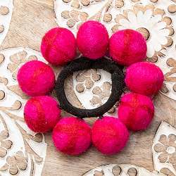 フェルトヘアーバンド まるまる - 黄色×オレンジ系 - サブ5