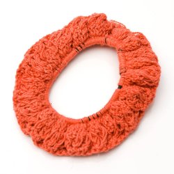 ネパールコットンのシンプルシュシュ　【オレンジ】の商品写真