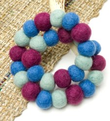 〔50cm〕★犬の首輪・猫首輪★手作りフェルト！ワンにゃんネックレス  - アジサイの商品写真